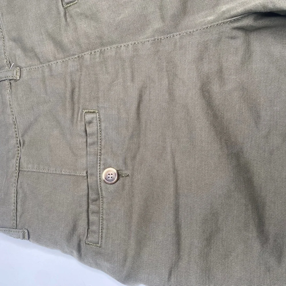 Free People‎ Olive Green Pleated High Waisted Linen Blend Shorts Women Size 2